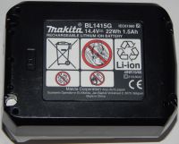 Лот: 18911572. Фото: 3. Аккумулятор Makita BL1415G (Li-Ion... Строительство и ремонт