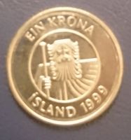 Лот: 8273686. Фото: 2. 1 крона Исландия. Монеты