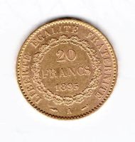 Лот: 6296769. Фото: 2. 20 Франков 1895 г Ангел 6.4 гр... Монеты