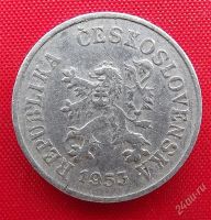 Лот: 2580177. Фото: 2. (№2342) 5 геллеров 1953 (Чехословакия... Монеты