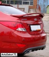 Лот: 14721170. Фото: 6. Высокий спойлер на Hyundai Solaris...
