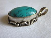 Лот: 12007488. Фото: 3. Кулон, бирюза (4,5х2,4 см), новый. Красноярск