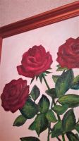 Лот: 20181396. Фото: 3. Картина "Красные розы любви" холст... Сувениры, подарки