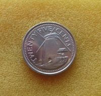 Лот: 11577312. Фото: 2. 25 центов 2009 года. Барбадос... Монеты