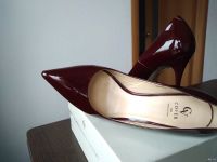 Лот: 13436711. Фото: 2. Туфли на шпильках лаковые, бордовые... Женская обувь