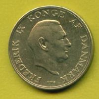 Лот: 8858687. Фото: 2. Дания 1 крона 1955 Фредерик 9... Монеты