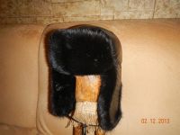 Лот: 3464568. Фото: 4. Шапка ушанка норковая чёрная с... Красноярск