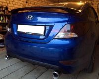 Лот: 14721387. Фото: 5. Диффузор заднего бампера под двойной...