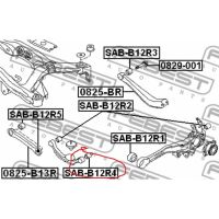 Лот: 16168896. Фото: 3. Сайлетблок для subaru Febest SAB-B12R4. Авто, мото, водный транспорт