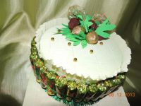 Лот: 3486581. Фото: 2. конфетный букет торт (внутри коробочка... Цветы, букеты
