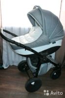 Лот: 12152638. Фото: 3. Шикарная кожаная Коляска 3 в 1... Дети растут