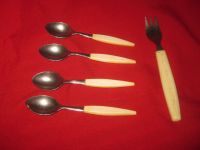 Лот: 18631746. Фото: 2. маленькие ложечки и вилка СССР... Посуда, кухонная утварь