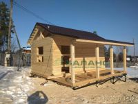Лот: 10688376. Фото: 7. Проект бани из бруса 6х6 с террасой...