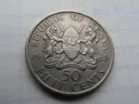 Лот: 8891916. Фото: 2. Кения 50 центов 1968. Монеты