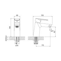 Лот: 18216873. Фото: 5. Смеситель для умывальника Iddis...