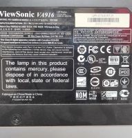 Лот: 23457936. Фото: 4. Монитор ЖК рабочий viewSonic va916. Красноярск