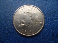 Лот: 11299350. Фото: 2. 25 центов 2002 года Штат Луизиана... Монеты