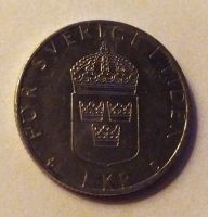 Лот: 22175132. Фото: 2. Швеция 1 крона 1992 Карл XVI Густав. Монеты