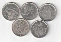 Лот: 3532999. Фото: 2. Испания 5 песет 1957 1975 1980... Монеты