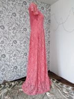 Лот: 14112312. Фото: 5. Кружевное розовое длинное платье...