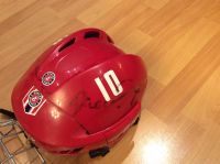 Лот: 6733667. Фото: 3. Шлем каска для хоккея красный. Спортивные товары