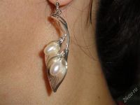 Лот: 1548710. Фото: 2. Серьги ручной сборки , "Калла... Ювелирные изделия, бижутерия, часы