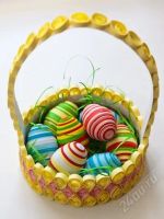 Лот: 907663. Фото: 2. Корзинка с яйцами. Ручная работа