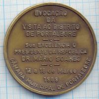Лот: 15308393. Фото: 2. Португалия 1989 г Медаль Визит... Значки, медали, жетоны