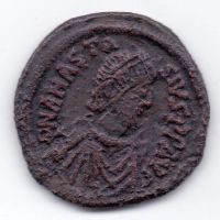 Лот: 16036114. Фото: 2. Монета Византия. Фоллис, Анастасий... Монеты