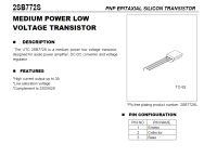 Лот: 19019934. Фото: 2. Транзистор 2SB772 PNP 30V 3A TO-92. Радиодетали  (электронные компоненты)
