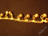 Лот: 31739. Фото: 2. браслет-погремушка на ногу! золотого...