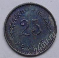 Лот: 655719. Фото: 2. Финляндия. 25 пенни 1943г. Железо... Монеты