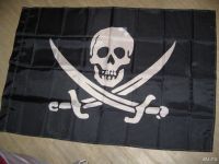 Лот: 10311277. Фото: 2. флаг Пиратский, размер 90*135см... Сувениры, подарки
