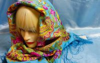 Лот: 21377630. Фото: 7. Павловопосадский платок шаль шерсть...