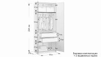 Лот: 24618282. Фото: 7. Шкаф двухдверный Noble 90 см...