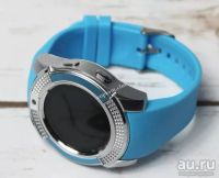 Лот: 15575565. Фото: 15. Умные часы Smart Watch V8 голубые...