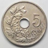 Лот: 216877. Фото: 2. Бельгия. 5 сантим 1920г. Монеты