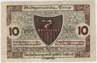 Лот: 1420215. Фото: 2. Австрия. Нотгельд. 10 геллер 1920г... Банкноты