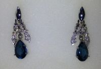 Лот: 4226634. Фото: 2. Серьги золотые с бриллиантами... Ювелирные изделия, бижутерия, часы