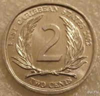 Лот: 9060359. Фото: 3. 2 cents East Caribbean States... Коллекционирование, моделизм