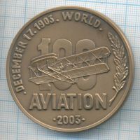 Лот: 17185448. Фото: 2. США 2003 Медаль 100 лет авиации... Значки, медали, жетоны