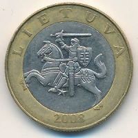 Лот: 9448770. Фото: 2. Литва 2 лита 2008 года. Биметалл... Монеты
