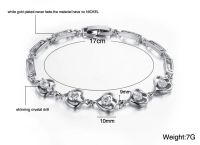 Лот: 3806007. Фото: 3. Браслет с покрытием белого золота... Красноярск