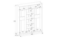 Лот: 23904414. Фото: 6. Шкаф-купе 3-дверный Hoff Home
