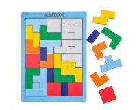 Лот: 17650740. Фото: 2. Тетрис малый. С подсказкой. Дерево... Игрушки
