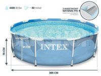 Лот: 11585223. Фото: 2. Бассейн каркасный Intex. Для дачи, дома, огорода, бани, парка