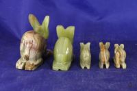 Лот: 16506718. Фото: 3. Статуэтка Оникс пять кроликов... Сувениры, подарки