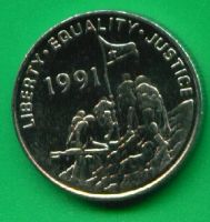 Лот: 8752263. Фото: 2. Эритрея 100 центов-1 накфа 1997... Монеты