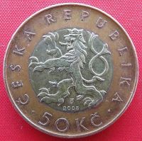 Лот: 3945708. Фото: 2. (№3339) 50 крон 2008 (Чехия). Монеты