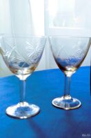 Лот: 13873710. Фото: 2. СССР: Пара рюмочек на ножке. Стекло... Посуда, кухонная утварь